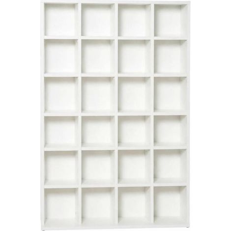 CHICFURN Scaffale porta CD 89 x 20 x 130,5 cm in pannelli di particelle bianco, formato aperto (1/5)