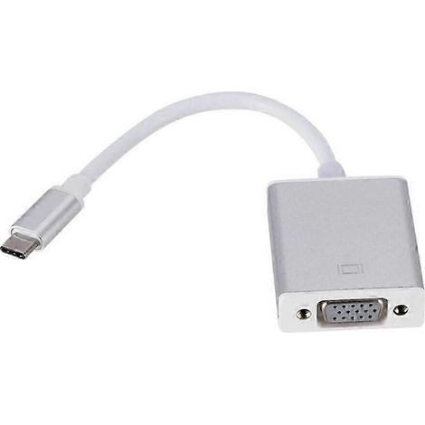 Convertisseur USB-C vers VGA 1080p, câble adaptateur USB 3.1 USB-C mâle vers VGA femelle, compatible avec Chromebook Pixel Lumia 950XL 12 pouces, USB-C vers HDMI SZRH AW (1/5)