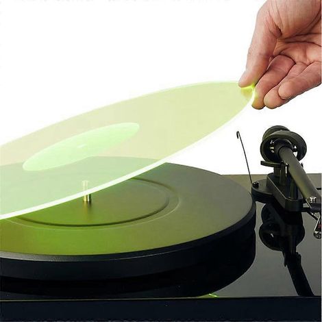 Tapis de platine vinyle en acrylique 300 mm x 3 mm, vert (1/5)
