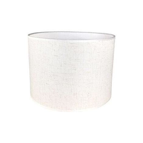 MINKUROW Zylinderförmiger Lampenschirm aus handgefertigtem Leinenstoff, für Tischlampe, Pendellampe, Stehlampe (Weiß, Durchmesser 28 cm x Höhe 20 cm)