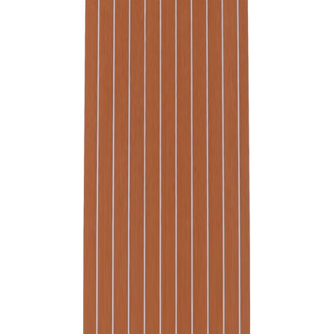 Tapis de sol bateau marin caravane EVA antidérapant plaque pont 240x60cm brun clair blanc (1/5)