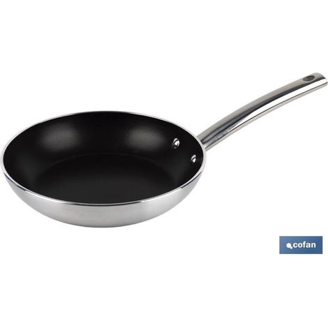 Poêle Professionnelle 24 cm Manche Aluminium et Inox Tyler (1/5)