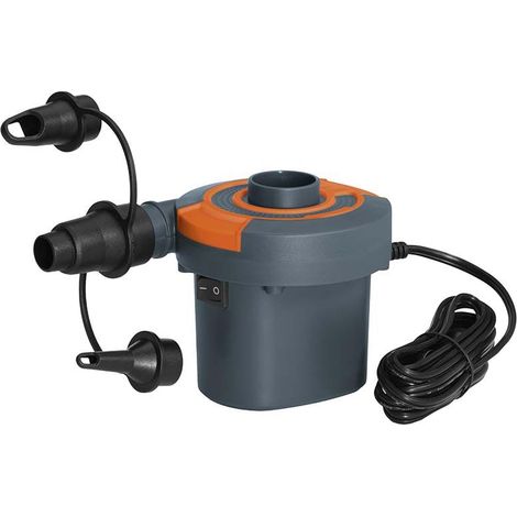 Pompa di Gonfiaggio Elettrica Sidewinder 12V CA/CC - 3 Adattatori per Valvole