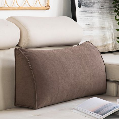 SIENTICE Cuscino per divano, 703517 cm, cuscino decorativo in ciniglia, supporto lombare per divano, sfoderabile e lavabile (marrone)