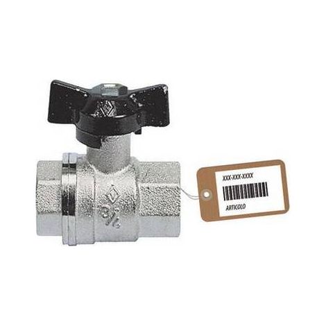 VALVOLA A SFERA FF CON FARFALLA F-BRICO Misura: 3/8"  DN 10  PN 64
