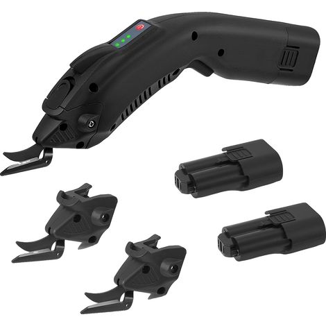 Forbici elettriche senza fili, motore da 6000 giri/min, doppie lame, nere (1/2)