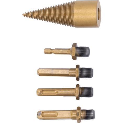 Set mit 5 32-mm-Holzbohrern, Holzspalter, C45-Stahlkegelbohrer mit Schaft (1/5)