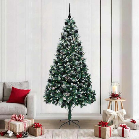 Künstlicher Weihnachtsbaum mit 300 LEDs mit Ständer Grün 210 cm