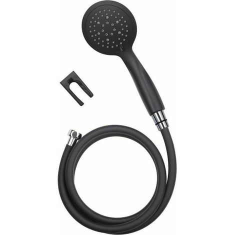 Rousseau Combiflex Hebe Nero soffione doccia 5 getti