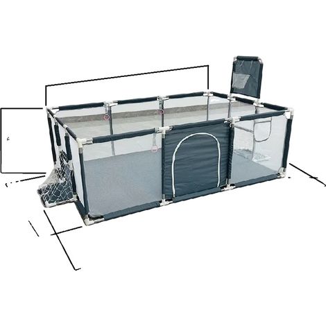 Parque infantil IMBABY, diseño espacioso de 231 cm x 189 cm, certificado de seguridad CPC. (1/2)