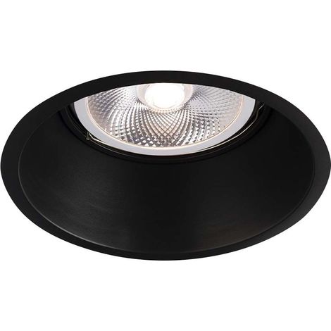 Faretto incasso rotondo nero orientabile GU10 18W KAMI Shilo (1/2)