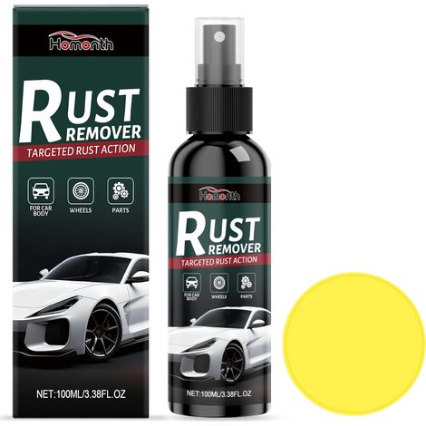 Rostentferner-Spray, Mehrzweck-Rostentferner-Spray für Metall, geeignet für die Reinigung von Auto- und Haushaltsbeschlägen – 100 ml × 1, Schwamm × 1 -- BIEMMEDUE (1/5)
