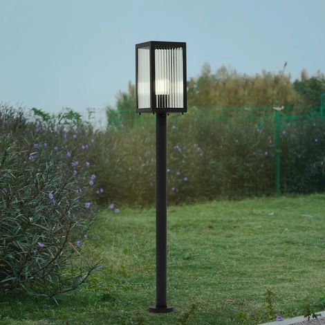 [GEBRAUCHT] B-Ware Wegeleuchte Außenlampe Lindby Bolgar Schwarz Eisen Glas Garten Terrasse