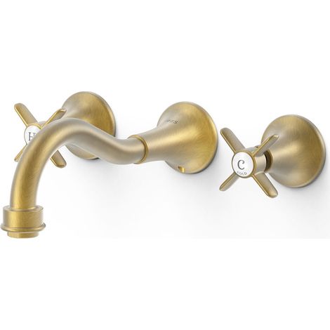 GRIFO BIMANDO EMPOTRADO PARA LAVABO CUERPO EMPOTRADO (1/2)