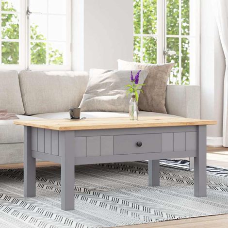 Table basse de salon, Table Café, Gris 100x60x45 cm Pin massif Assortiment Panama OIB4158E (1/5)