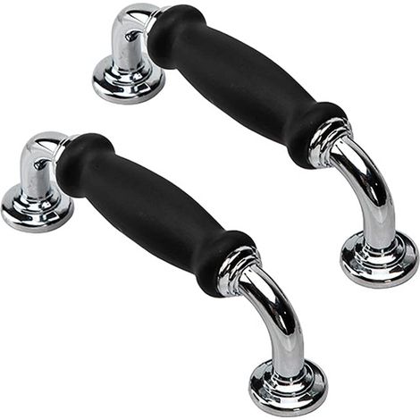 2 pièces Noir Vintage Boutons de Portes Placards poignées de portes Cabinet Tiroir Poignées Meuble Portes pour Placards Cuisine Tire Boutons Armoire Distance de Trou 96mm (1/5)