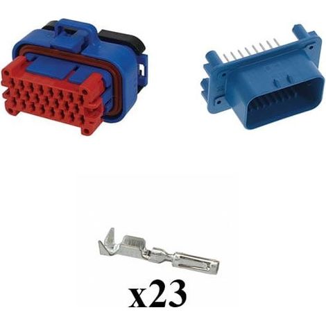 Kit Connettore Ampseal Maschio Femmina 23 Vie da circuito stampato blu con terminali dorati