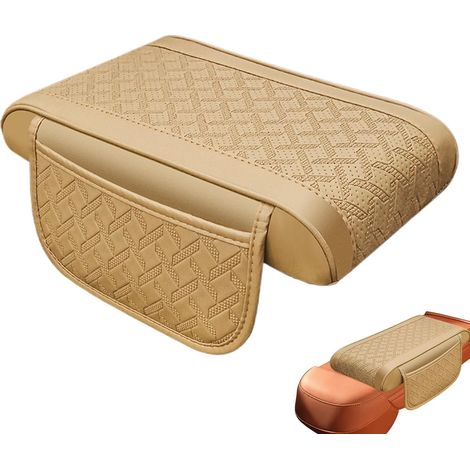 Coussin d'accoudoir de voiture – Housse de console centrale │ Housse de boîte d'accoudoir │ Sac de rangement Accoudoir avec coussinet en cuir souple │ Protection anti-rayures pour S.U.V, camion et (1/5)