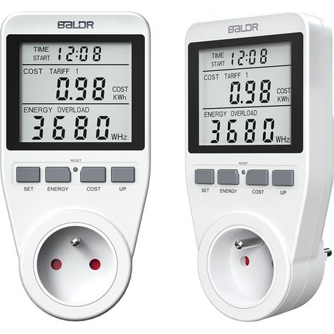 Vatímetro monofásico Baldr BD-990 blanco