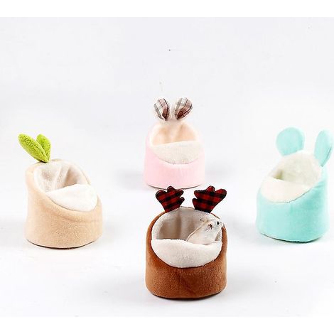 lot De 4 Lit Pour Cochon D'inde,lit Chaud De Hamster Maison Douillette Pour Animaux Avec Coussin Amovible Doux Cage Pour Cachette Accessoires Pour (1/5)