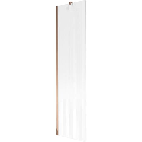 Mexen Next paravento da vasca da bagno 1-anta 50 x 150 cm, strisce, oro rosa - 895-050-000-00-09-60 (1/5)