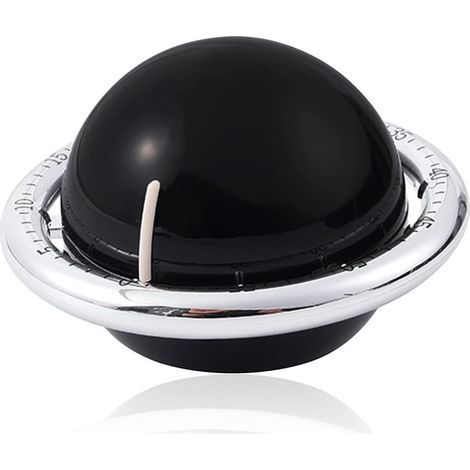 Minuterie M��canique de Cuisine, Minuterie Cuisine Magn��tique, Minuterie de Compte �� Rebours de 60 Minutes, Forme Plan��te Noir, R��veil pour Cuisine, Fitness, Salle de Classe
