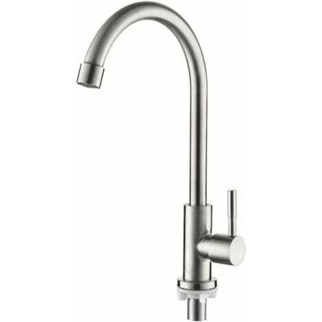 Mitigeur de cuisine rotatif 360° – Acier inoxydable 304 – Aérateur Nerperl silencieux – Économie d'eau 30% – Installation rapide (1/5)