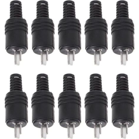 10 pièces 2 Broches DIN Haut-Parleur fiche 2 Broches Prise HiFi câble de Haut-Parleur connecteur à souder