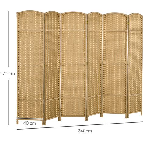 Paravent pliable en 6 parties, cloison de séparation pour salon, chambre, bureau, etc. (1/5)
