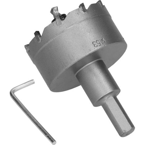 Scie cloche carbure 53mm TCT, trépan perforateur robuste pour acier inoxydable et plaque métallique (1/5)