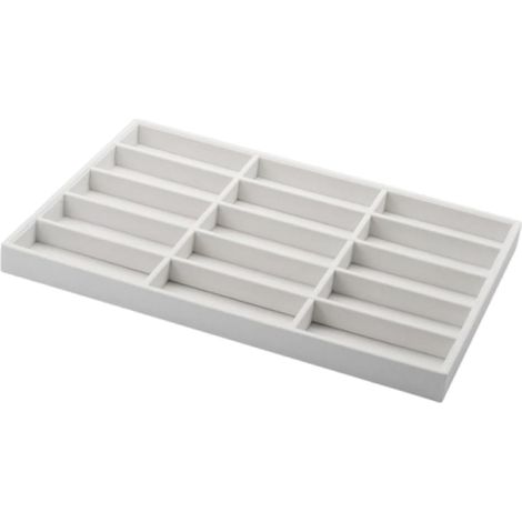 Eyeglass display case, sunglasses storage case, 15 compartments, ideal for shop displays, Beige (1/5)