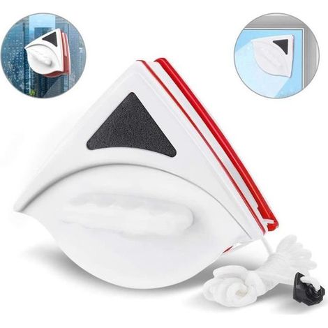 Outil à la maison de nettoyage,Brosse de Nettoyage pour Vitres Magnétiques Double Face avec Corde Anti-chute (1/4)