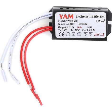 Elektronischer Transformator Spannungswandler Intelligentes Netzteil Treiber 220V auf 12V (60W)