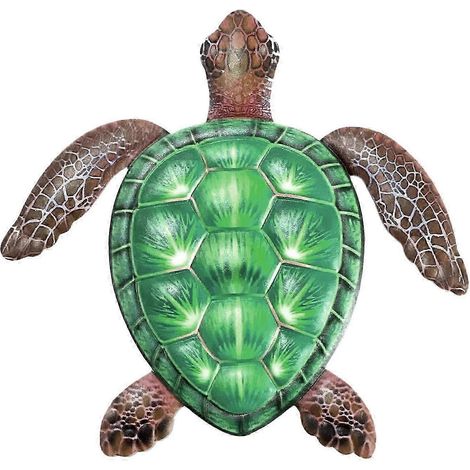 Metallschildkröte – Wanddekoration aus Schmiedeeisen – Hängende Metallschildkröte für Wohnzimmer und Garten-Vert (1/5)