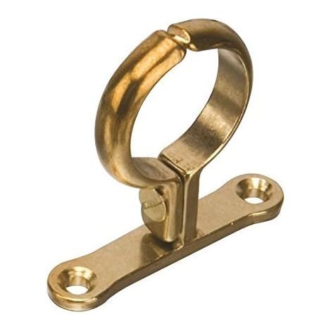 Set of 5 screw-on pipe supports in cast brass, 22 mm (1/4)