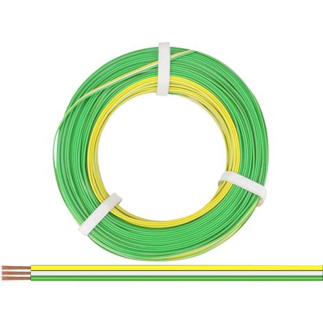 Donau Elektronik 318-354-50 Litze 3 x 0.14 mm² Gelb, Weiß, Grün 50 m