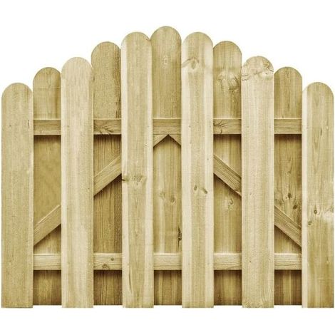 Porte de jardin en pin imprégné, 100 x 75 cm (1/5)