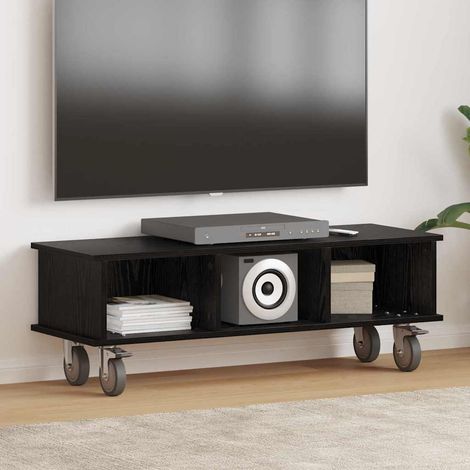 TV-Ständer Schwarz Eichen-Optik 100 x 35 x 35 cm Holzwerkstoff