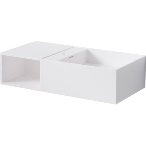 Steinberg Serie 443 Lavabo mural, con compartimento abierto a la