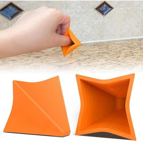 Lot de 2 outils de couture en silicone, kit d'outils de finition de calfeutrage, kit de retrait de silicone, applicateur de calfeutrage réutilisable, outil de finition pour joint d'évier de cuisine et (1/4)