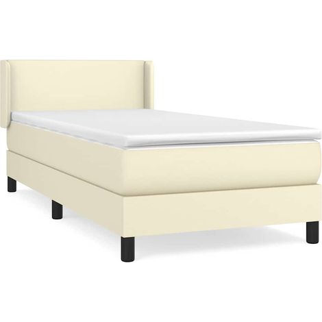 Maison Exclusive - Boxspringbett mit Matratze Creme 100x200 cm Ku (1/5)