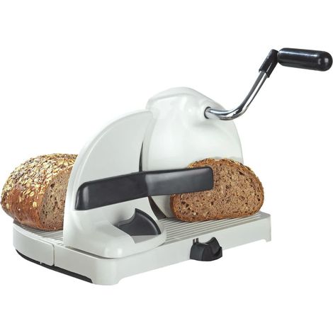 Brotschneidemaschine, mit Handkurbel