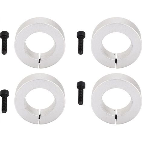 4pcs Collier D'arbre Fendu en Aluminium 1in / 25mm Collier de Verrouillage D'arbre pour Portes de Garage de Tracteur de Pelouse (1/5)