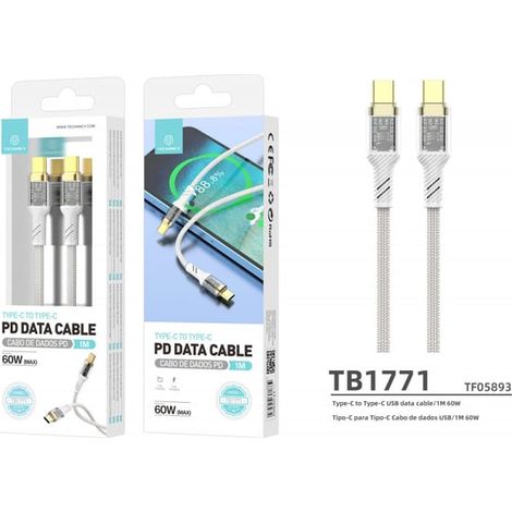 Câble USB-C 60 W / Charge rapide Type-C en nylon (1/2)