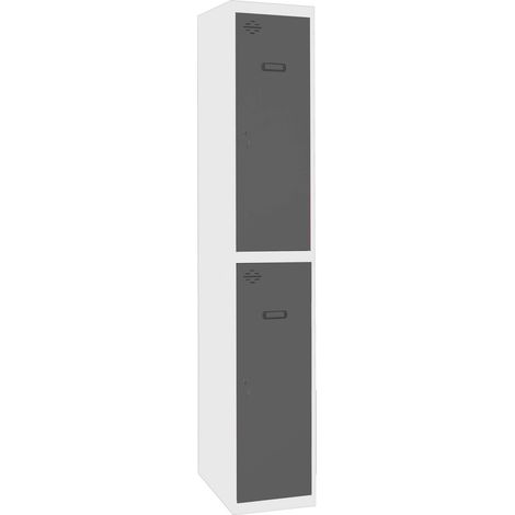 Casiers métalliques SIMONLOCKER (180x30x50cm) BLANC ET ANTHRACITE
