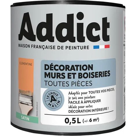 PINTURA PAREDES Y MADERAS ADDICT 0,5 LITRO CLEMENTINA - RECA