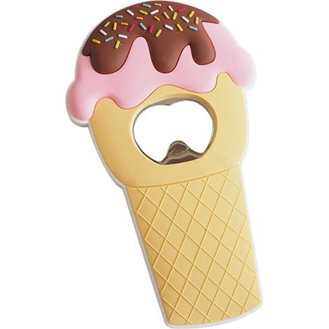 Healvian Ouvre-bouteille Rose Magnétique Forme Glace en Acier Inoxydable Aimants Intégrés Accessoire Décoratif Pratique et Original pour Camping et Barbecues (1/4)