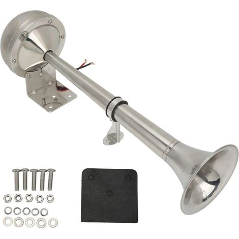 Rosvola 12V 320db Air Horn, Unique trompette Camion Air Horn pour tous les véhicules 12V Camions Lorrys Trains Bateaux Voitures (1/5)
