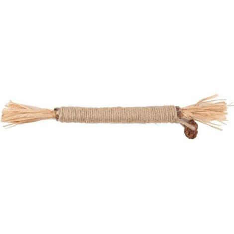 Bâton Dentition Chat - 21 cm - En Fibres Naturelles Sisal et Rafia - Pour Stimulation Gingivale et Réduction des Mâchouillages Indésirables - 1 Pièce (1/5)