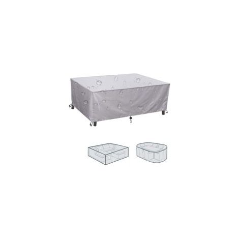 Housse de protection pour mobilier de jardin 190 x 125 x 80 cm, carrée, imperméable, pour salon de jardin, protection pour meubles de balcon, résistante à l'hiver, housse de table Oxford 420D (1/5)